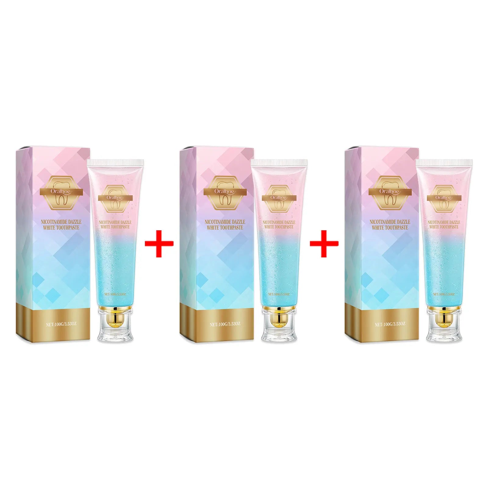 Nicotinamide Teeth Brightening Toothpaste Fresh Breath Deeply Cleaning Hygiene Removing Plaque Stains Oral Care Toothpastes 100g Oasis Select 100g Boxed X 3PCS