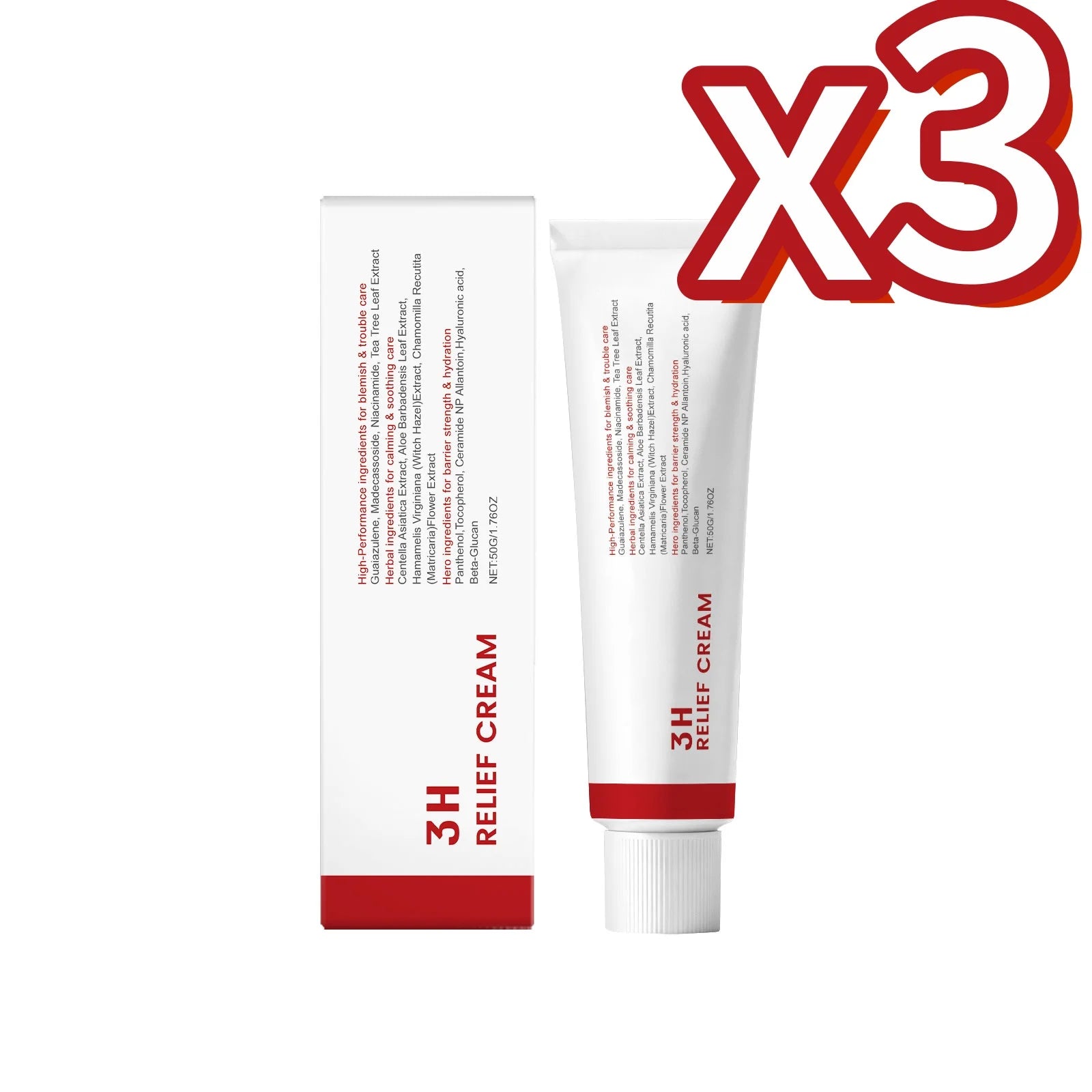 Centella Nicotinamide Skin Cream Strengthen Skin Barrier Moisturize Dry Skin Calm Sensitivity Smooth Fine Lines Skin Care Creams Oasis Select 50g Boxed X3PCS