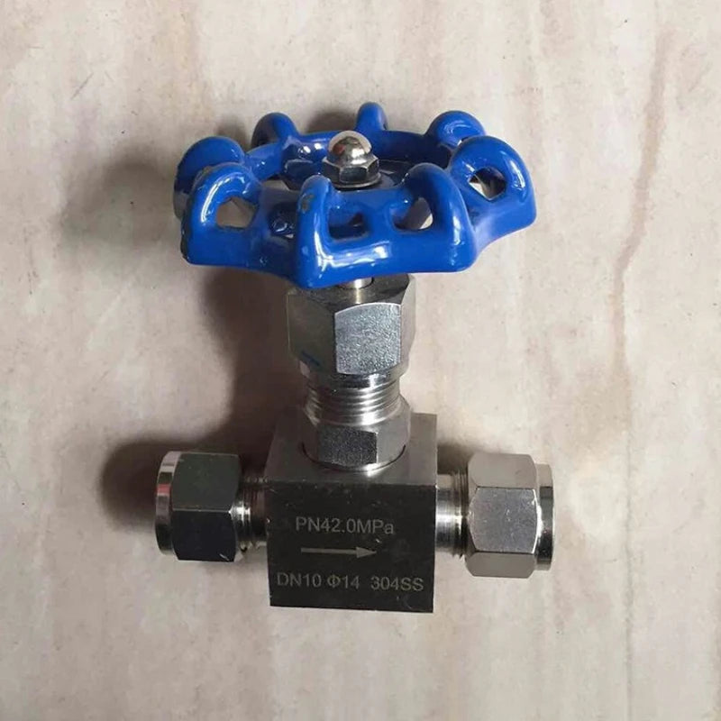 304 Stainless Steel Needle Valve J23W/J24W-160P/64P High-pressure Welded External Thread Needle Globe Valve 4 Points Oasis Select