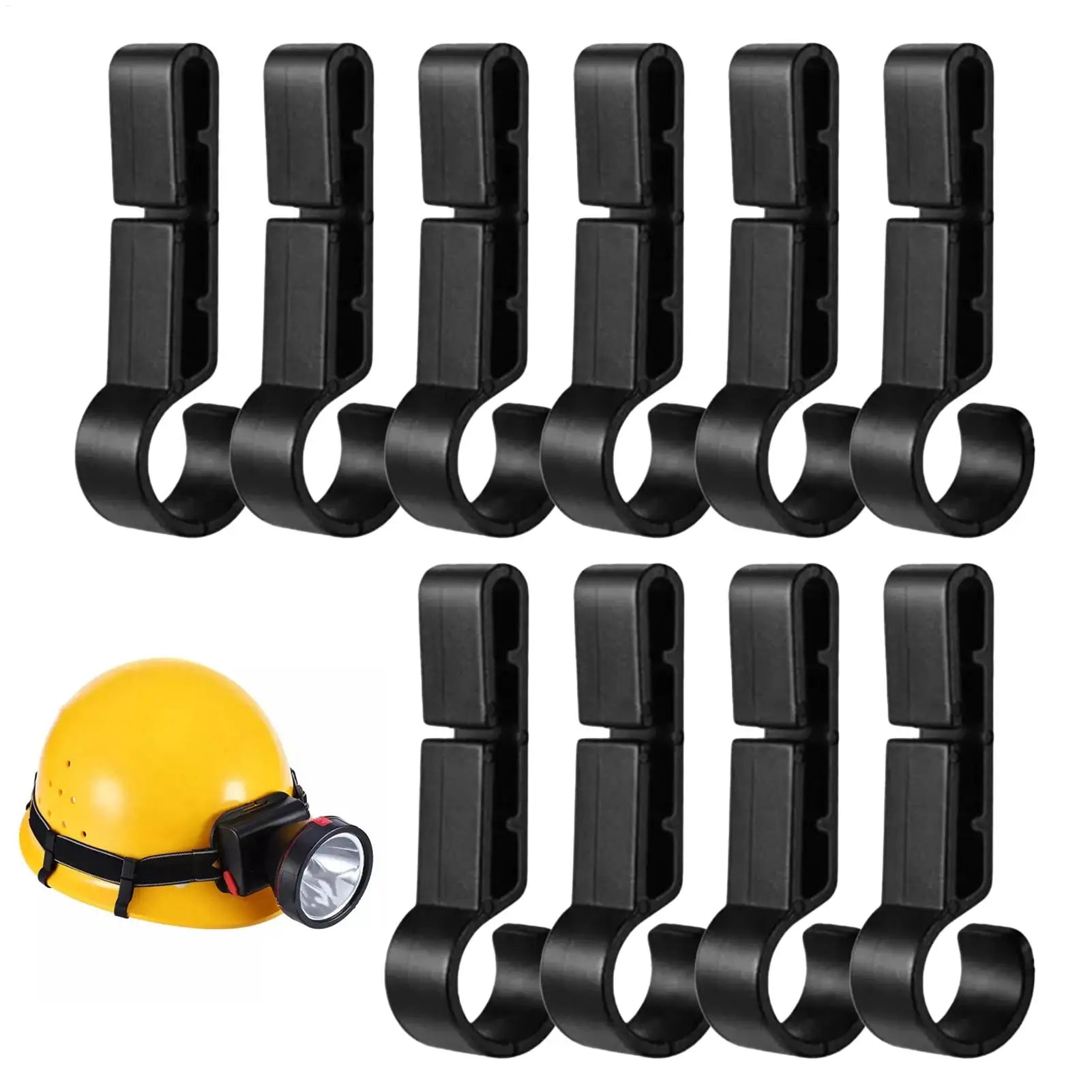 Hard Hat Light Clips 10-Pieces Helmet Headlight Safety Hooks Hard Hat Secure Attachment for Industrial Work Maintenance Outdoors Oasis Select