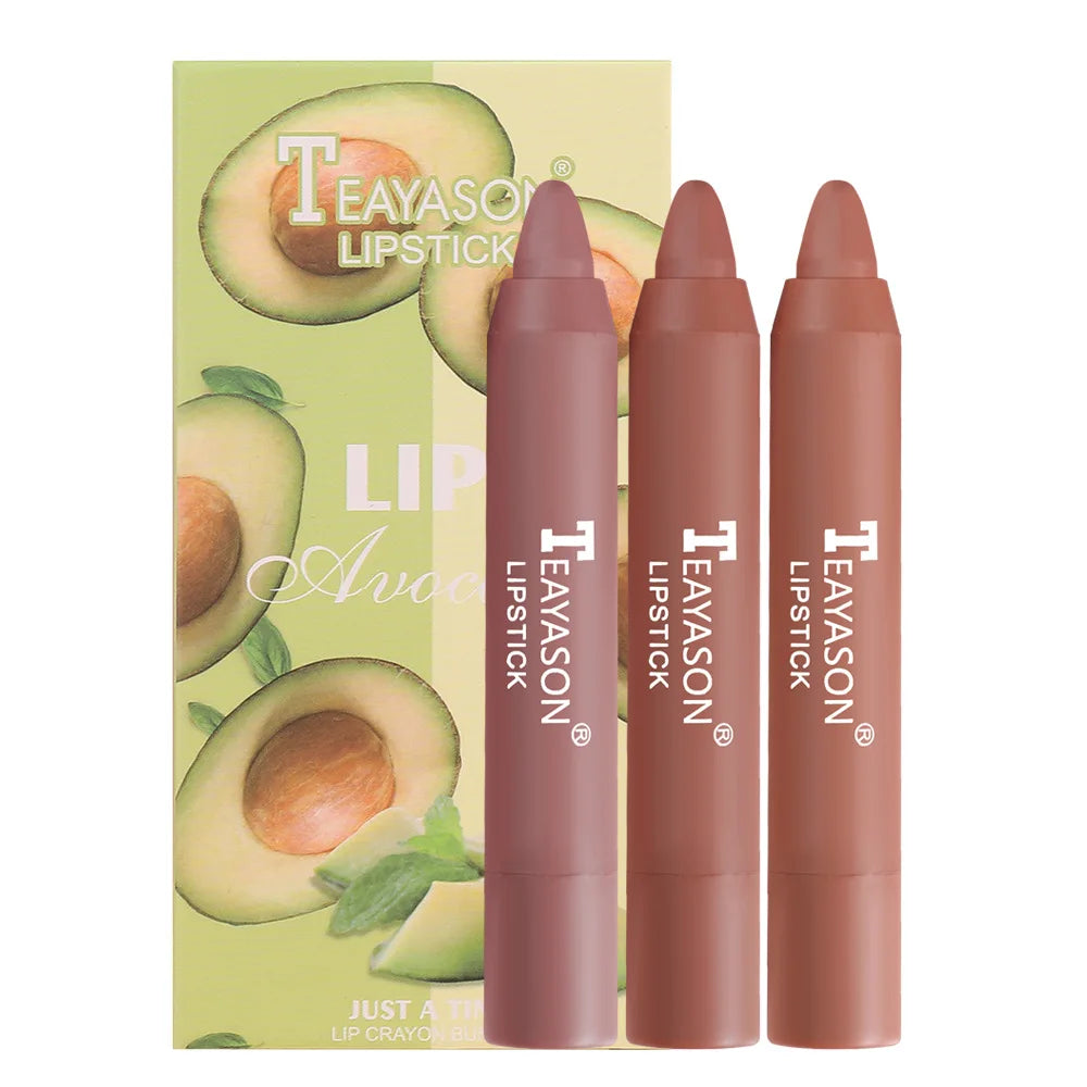 TEAYASON Matte Lipstick Set 3-Piece Waterproof Velvet Nude & Red