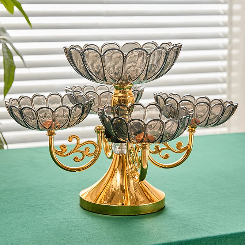 Luxury Multi-Level 360° Reversible Crystal Fruit And Candy Tray for Christmas Celebrations Oasis Select 002