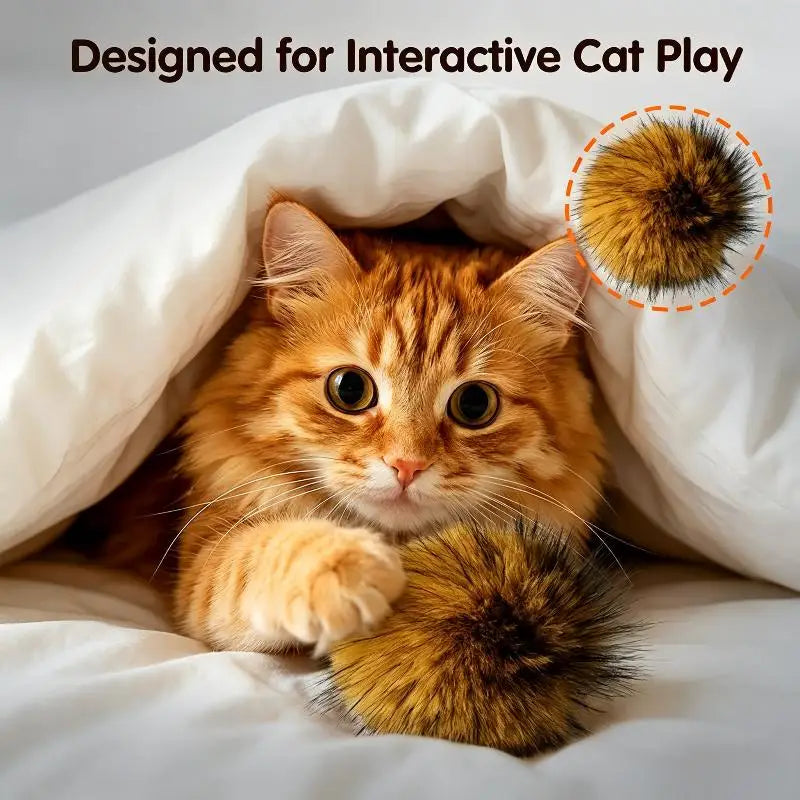 Cat Toy Faux Rabbit Fur Ball,2026 New Soft Rabbit Fur Catnip Balls,Fluffy Catnip Toy For Indoor Cats,Washable & Fun To Chase Oasis Select