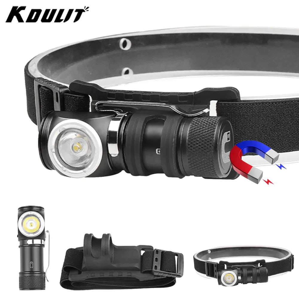 Powerful P8 LED Headlamp Type-c Rechargeable Head Flashlight with Magnet Tail 3 Modes Lighting Outdoor Camping Fishing Lantern Oasis Select