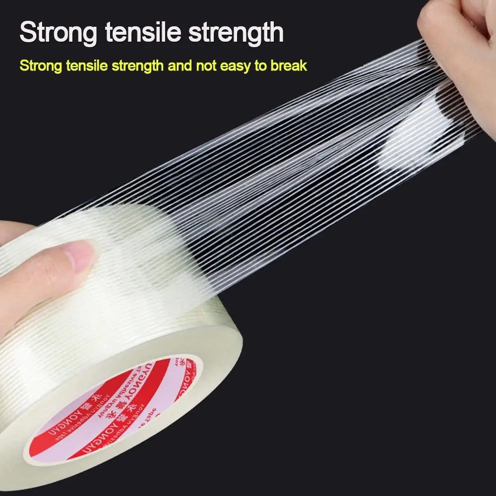 New Strong Stripes Fiberglass Tape Single-sided High Temperature Resistance Strapping Tape 25M Fixed Seal Oasis Select