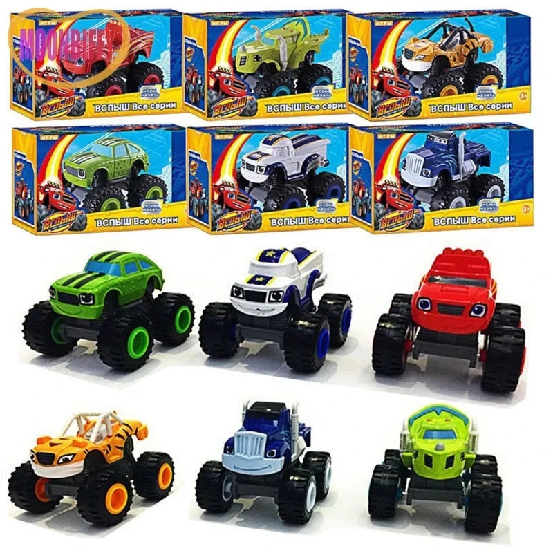 Classic Blaze Cars Model Inertia Diecast Vehicles Racing Figure Blaze Toys for Children Monsters Truck Machines Car Toy Kids Oasis Select