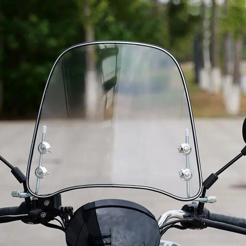 ATV Windshield Adjustable Motorcycle Windscreen Flexible Flyscreen High-Definition Large Wind Splitter Windshield Replacement Oasis Select