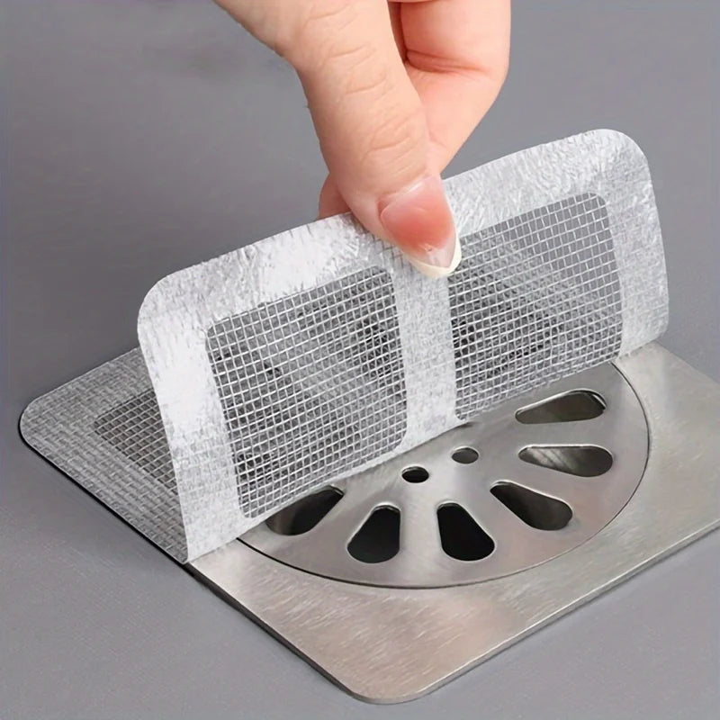 Disposable Hair Catchers for Shower Mesh Shower Drain Covers - Floor Sink Strainer Filter Mesh Stickers Bathroom Accessories Oasis Select