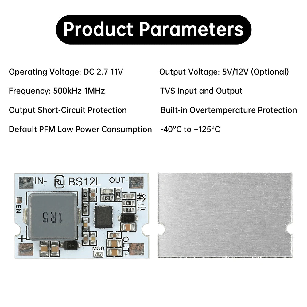 DC 2.7-11V To 5V /12V Converter 10A Boost Module Buck Regulator Step Up Board Power Supply Oasis Select