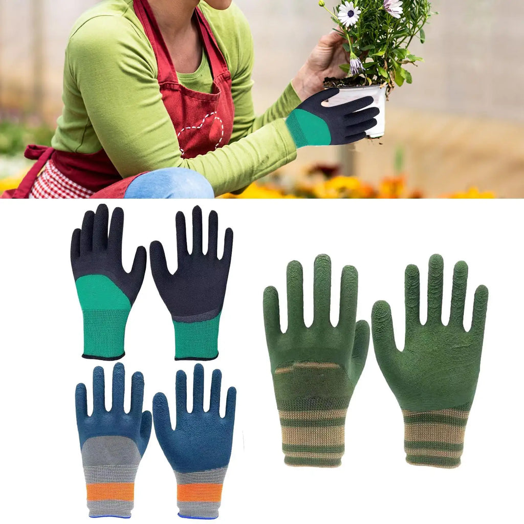 Thorn-Proof Gardening Weeding Working Gloves Breathable leather Glove Puncture Resistant for Digging Floral Planting Pruning Oasis Select