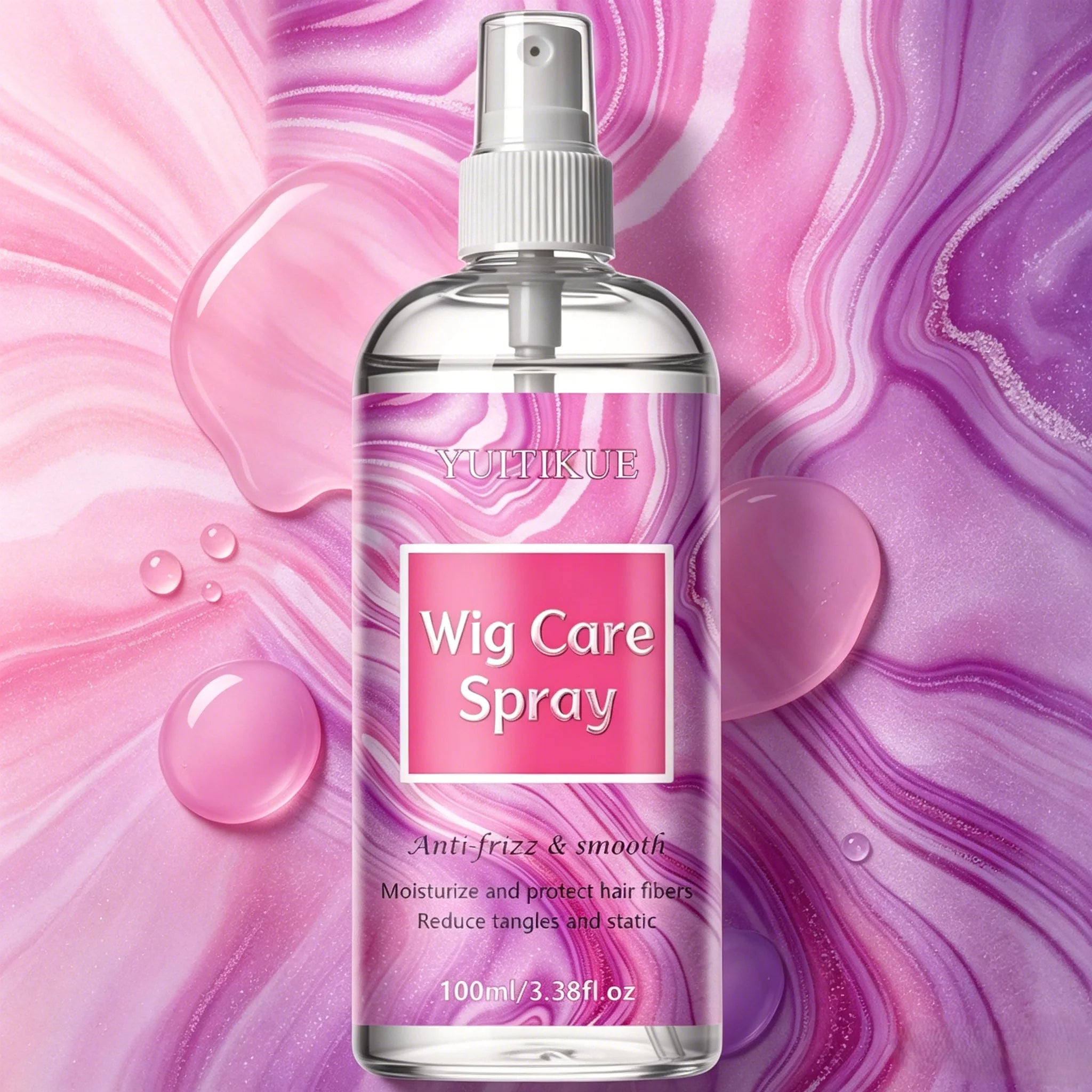 Wig Care Spray, Anti-Frizz & Anti-Static Formula, Keeps Synthetic & Human Hair Wigs Smooth, Tangle-Free and Shiny Oasis Select 1pc