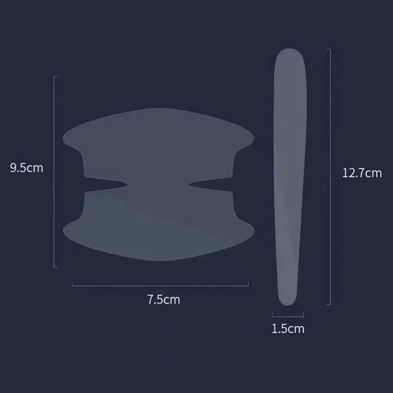 8PCS Universal Car Door Handle Bowl Scratch Protective Stickers Transparent Car Handle Anti-collision Protection Strip Oasis Select