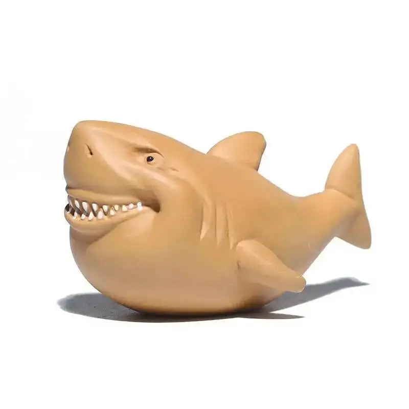 Original Ore Purple Clay Giant Tooth Shark Cute Tea Pet Ornament Premium Tea Play Small Tea Play Decoration Чаепитие Oasis Select