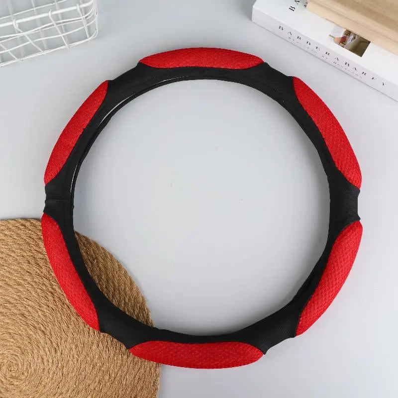 Steering Wheel Cover Suitable For 38cm Diameter Car Accessories Interior Steering Wheel Protective Decoration Universal Oasis Select Red