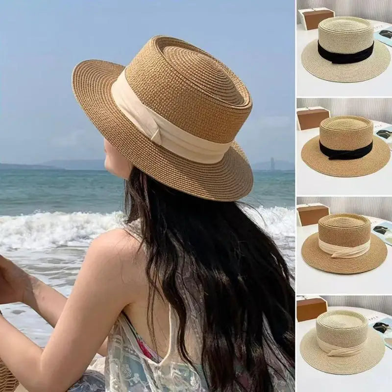 Women Straw Sunscreen Cap 모자 썬캡 비치모자 очки солнцезащитные женск Gorros Foldable UV Protection Outdoor Oasis Select
