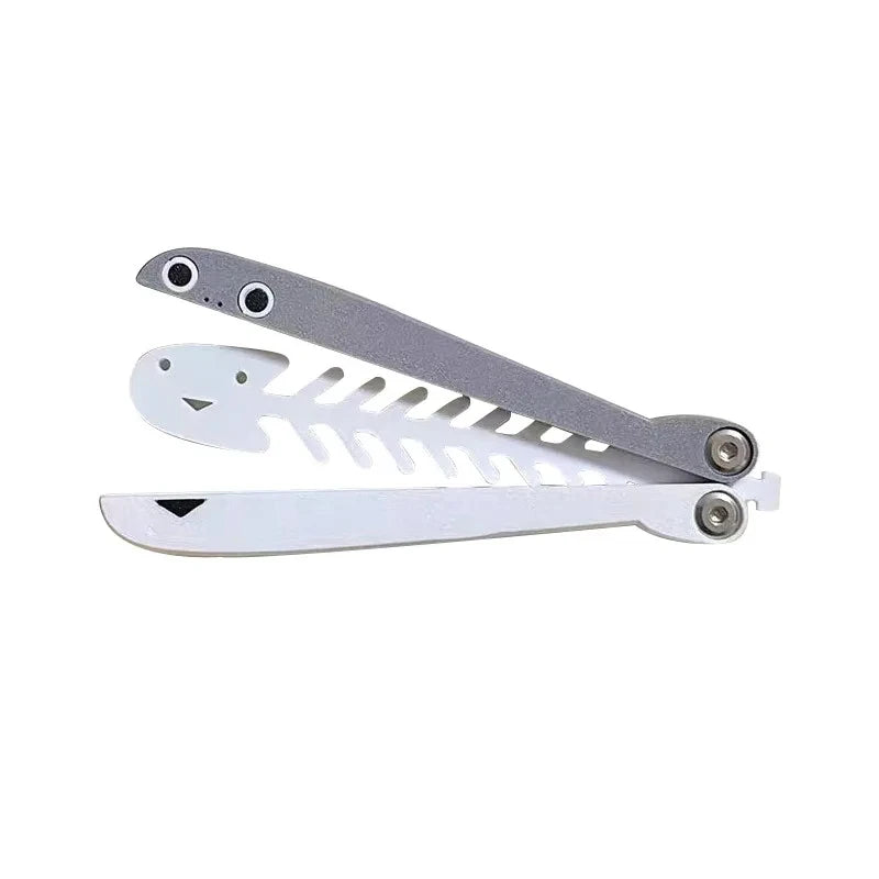 3D Printing Gravity Knife Cub Jumping Small turtle Knife Mini Model Pendant Push Card Decompression Toy Mini Butterfly Knife Oasis Select fish