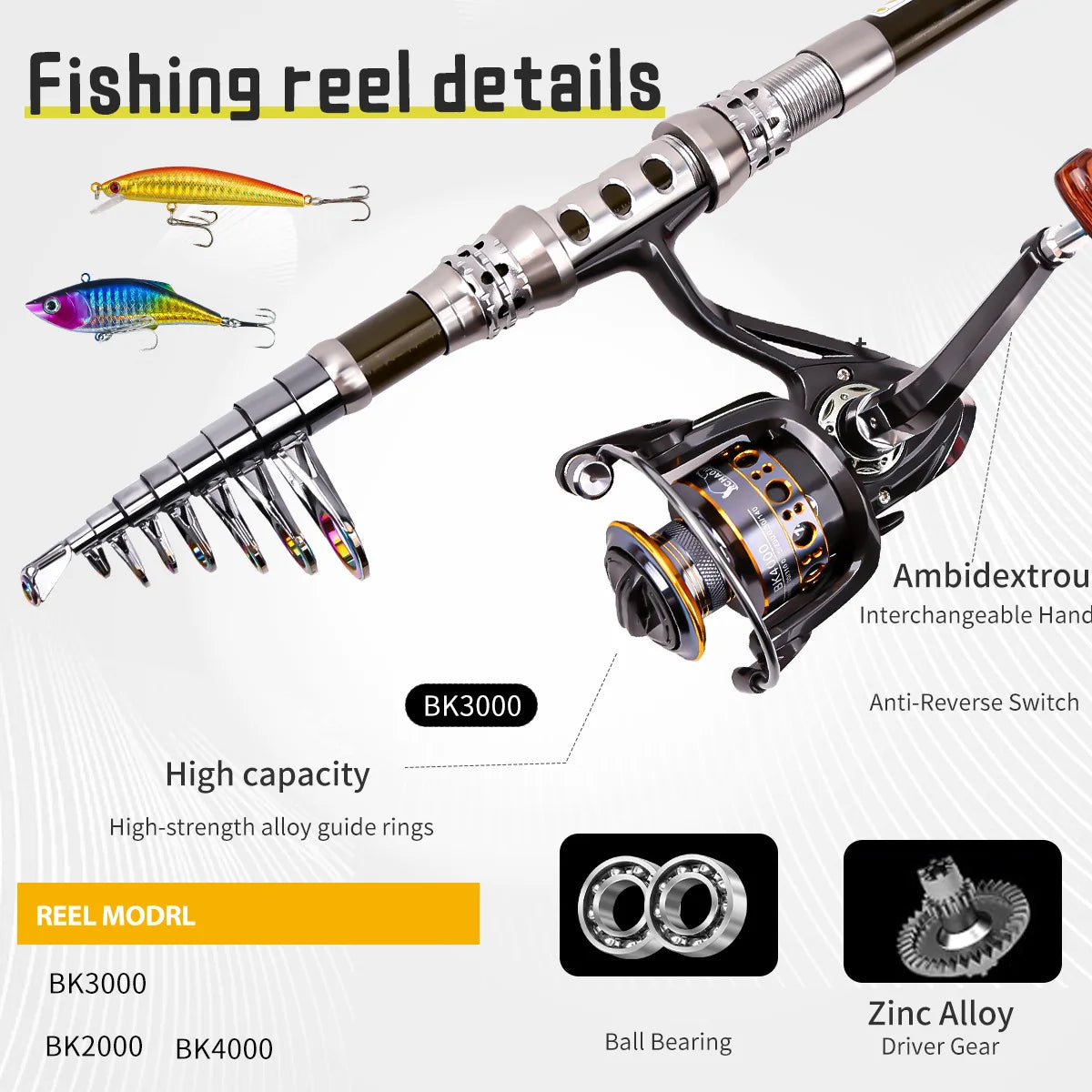 Carbon lure rod wheel set, sea fishing rod, telescopic fishing rod, rotating reel, travel, fresh water fishing set Oasis Select