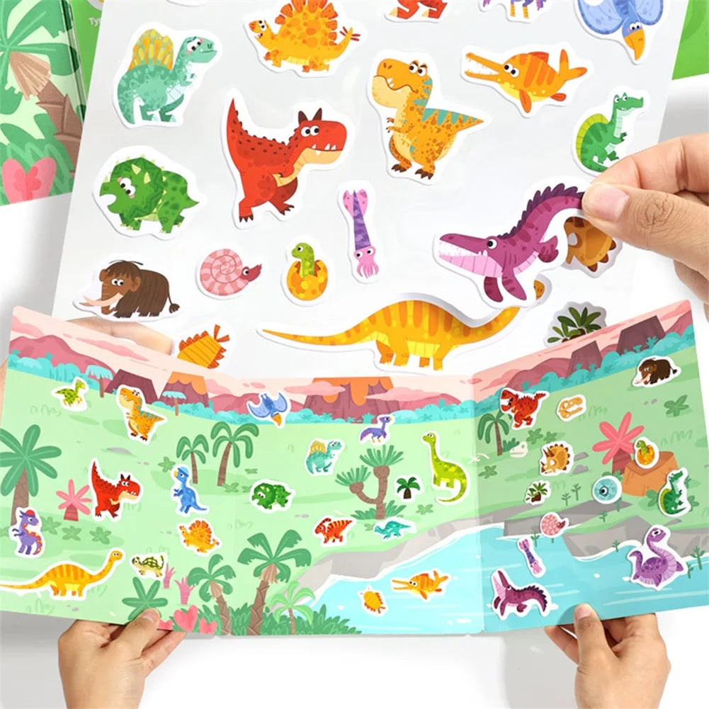 Reusable Kids Sticker Book – Color Learning Toddler Activity