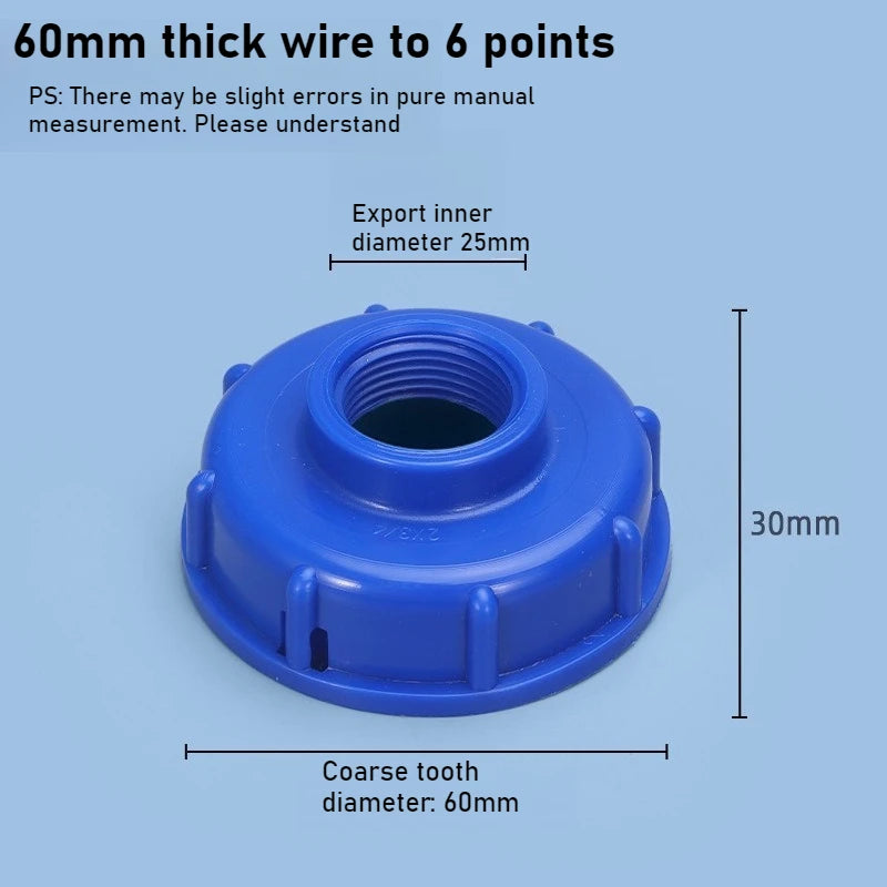 Valve 1000 Liter IBC Ton Barrel Accessories Variable Diameter Joint 4 Minutes 6 Minutes 1 Inch Internal Thread Straight Joint Oasis Select S60X6 to 6 points C 1pcs