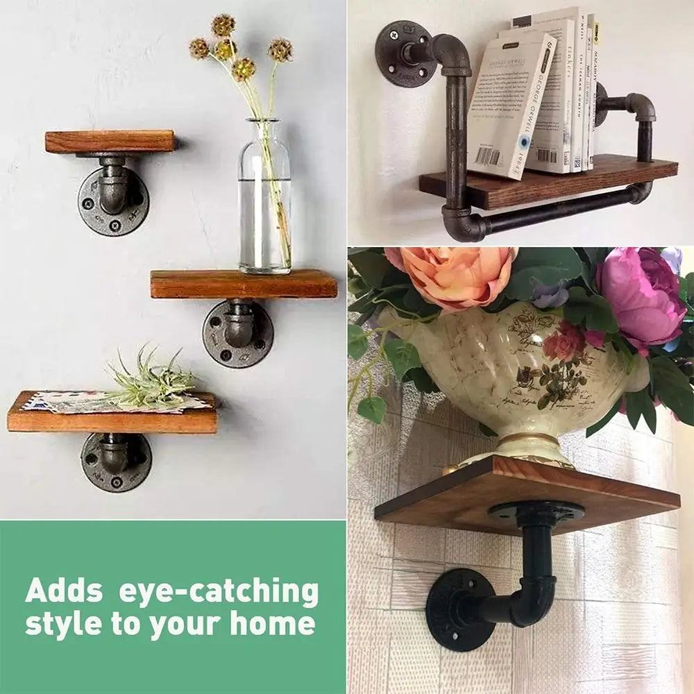 New Painted Floor Flange Black With Threaded Hole Iron Pipe Flange Industrial Vintage style Pipe Fittings Home Oasis Select