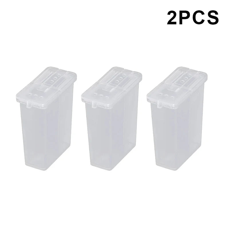 2 In 1 Multi-Purpose Camping Seasoning Shaker With Lid 2-Compartment Salt Pepper Spice Jar For Outdoor BBQ Cooking Storage Box Oasis Select 2pcs