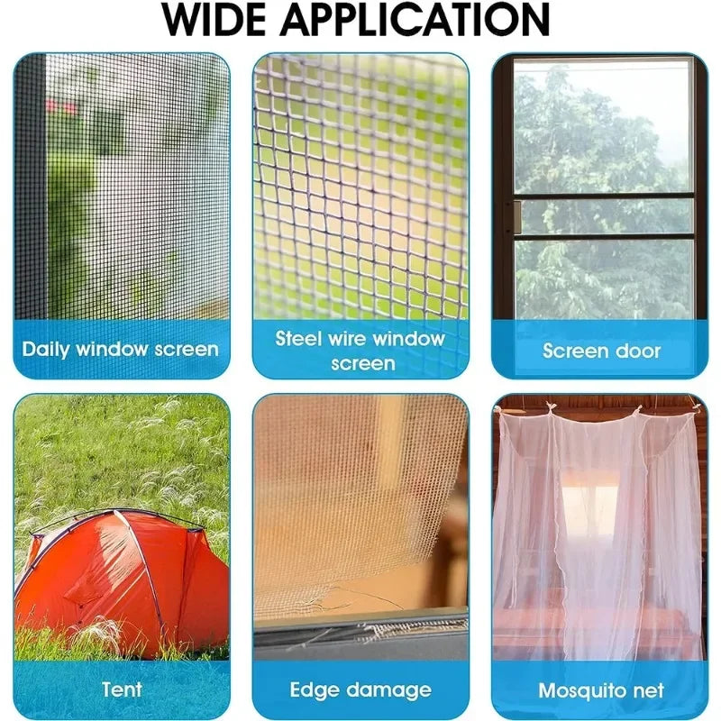 5/10cm Window Screen Repair Tape Self Adhesive Mesh Tape Net Door Fix Patch Anti Insect Mosquito Mesh Broken Holes Repairing Oasis Select