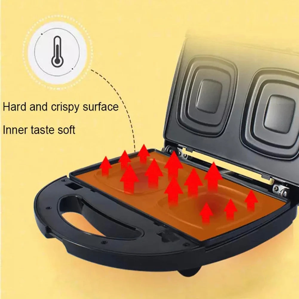 750W Non-Stick Sandwich Press & Waffle Maker | Countertop