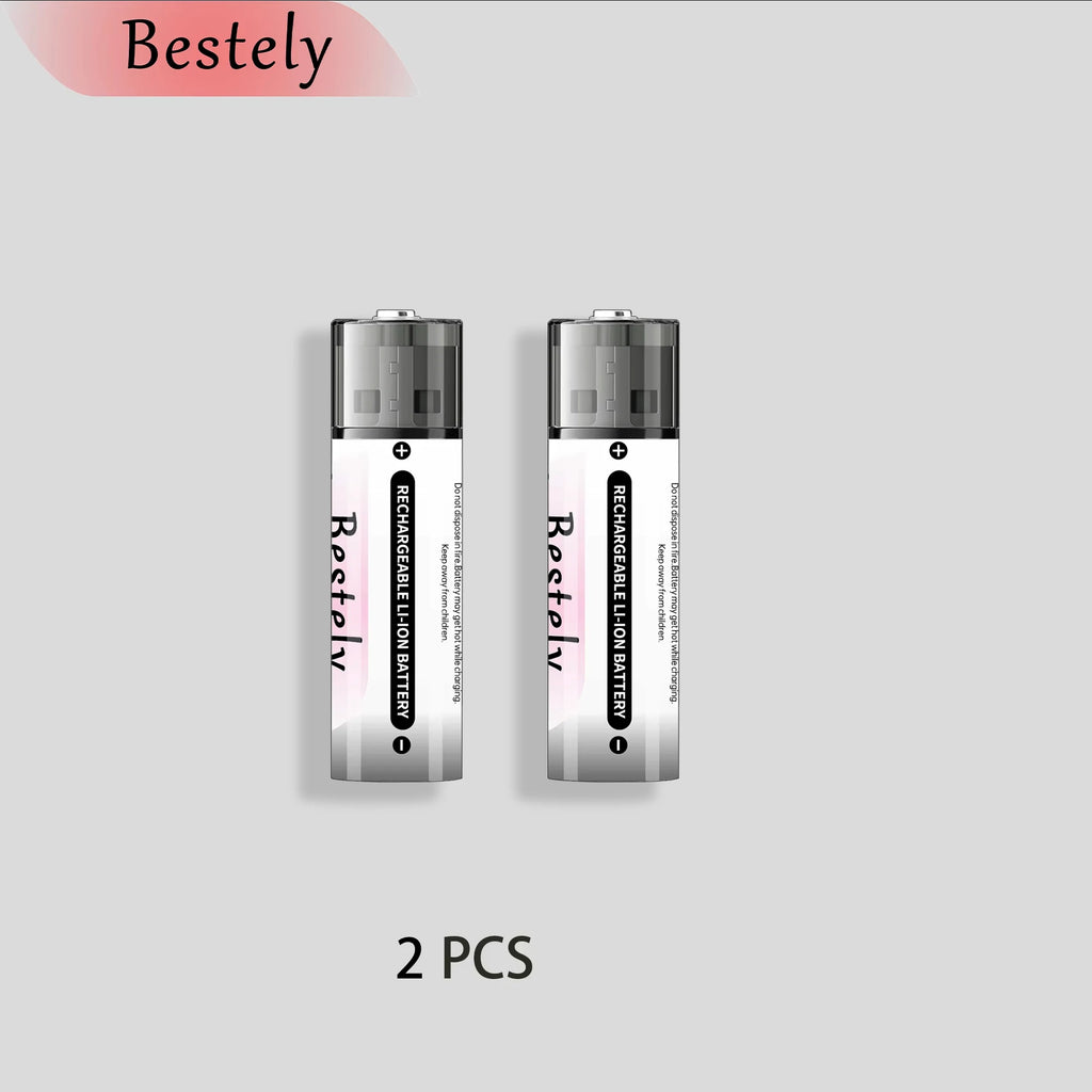2025 New 1.5v Rechargeable Lithium AA Battery, High capacity 5800mAh USB Li-ion AA Battery,1.5h fast charging and long lasting Oasis Select 2 pcs Batteries