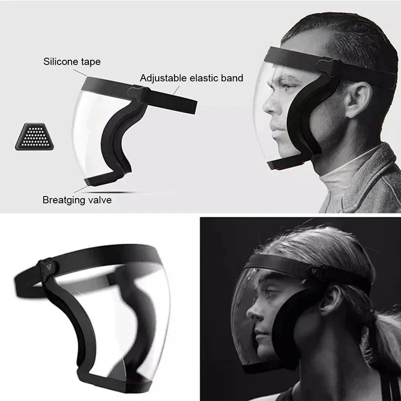 Work Protection Mask Full Face Shield Protection Face Anti-fog Anti Splash Transparent Facial Protector Face Protective Screen Oasis Select