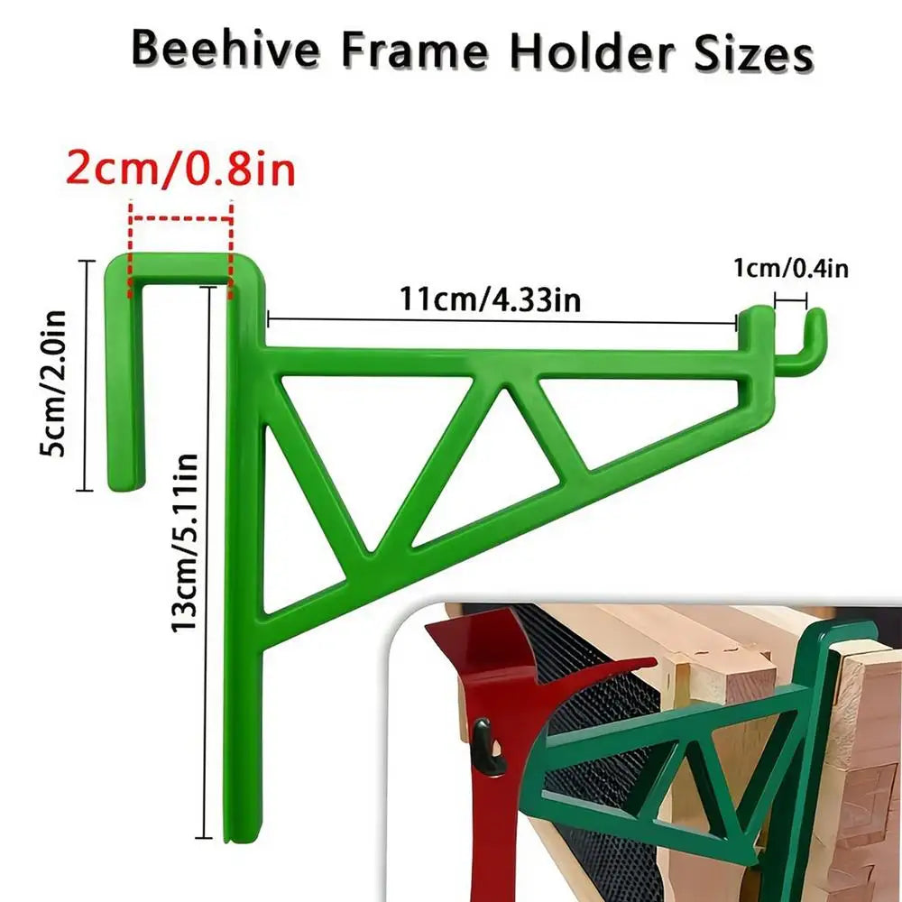 Beehive Frame Holder 2Pcs Heavy Duty Plastic Beekeeping Grip Frame Perch Bee Hive Support Rack Bracket Beekeeping Supplies Oasis Select Green