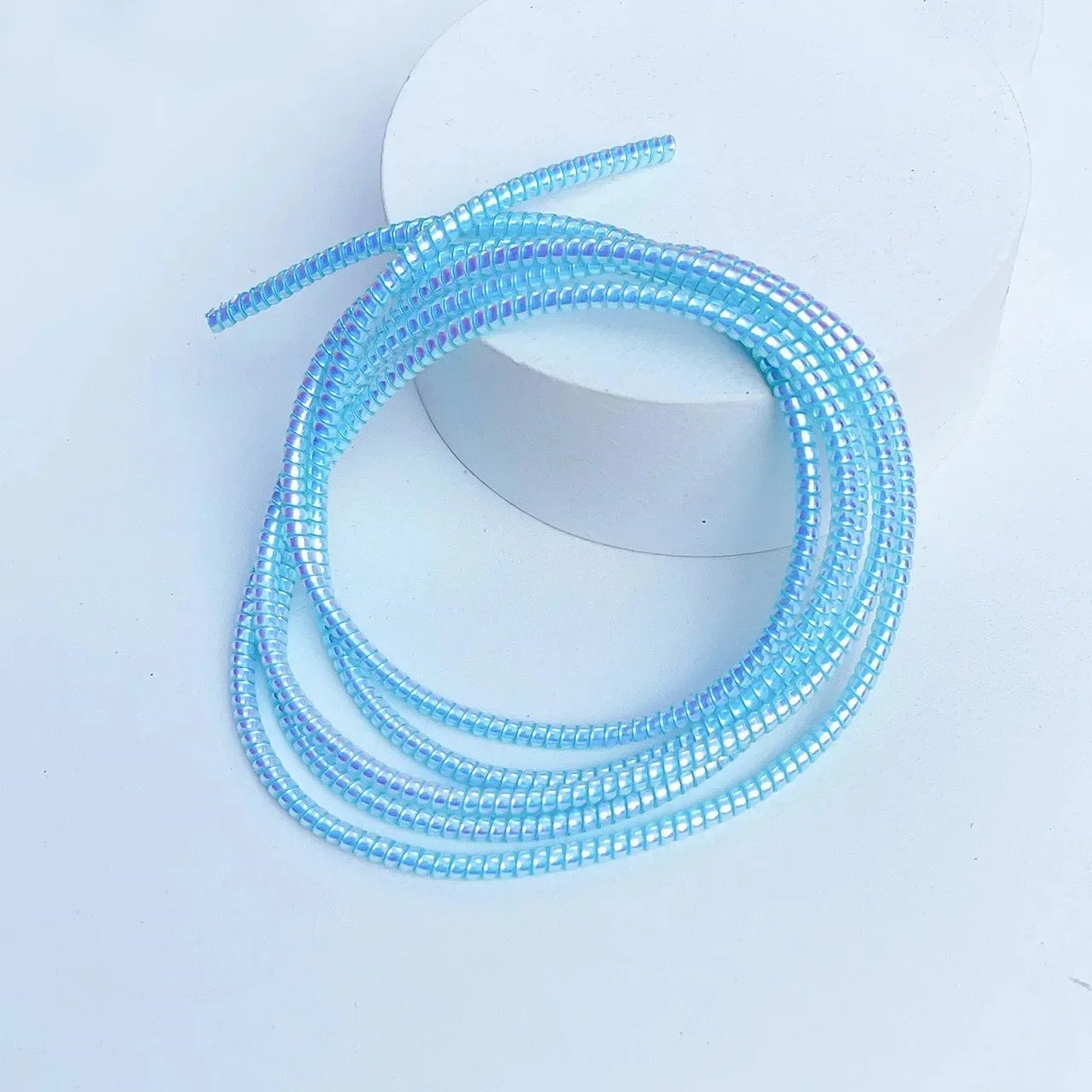 2/1Pcs 1.6M Laser Cable Protectors Spiral Data Cable Organizer Wrap Universal Phone Charger Cord Saver Sleeve Oasis Select light blue