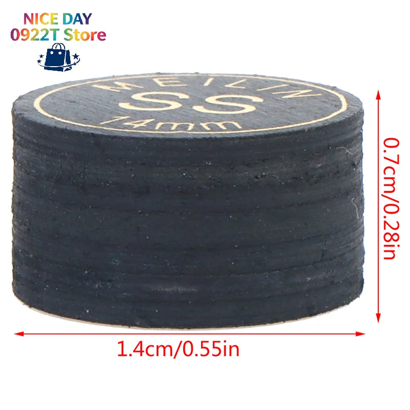 2pcs/Lot 14mm Japanese Cue Tip Quality Pool Billiard Pigskin Cue Tip 9 Layers Snooker Cue Tip@#X Oasis Select