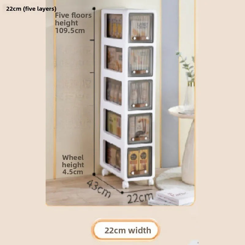 Multi-functional trolley household rack multi-layer removable desk drawer storage cabinet Oasis Select 22cmD