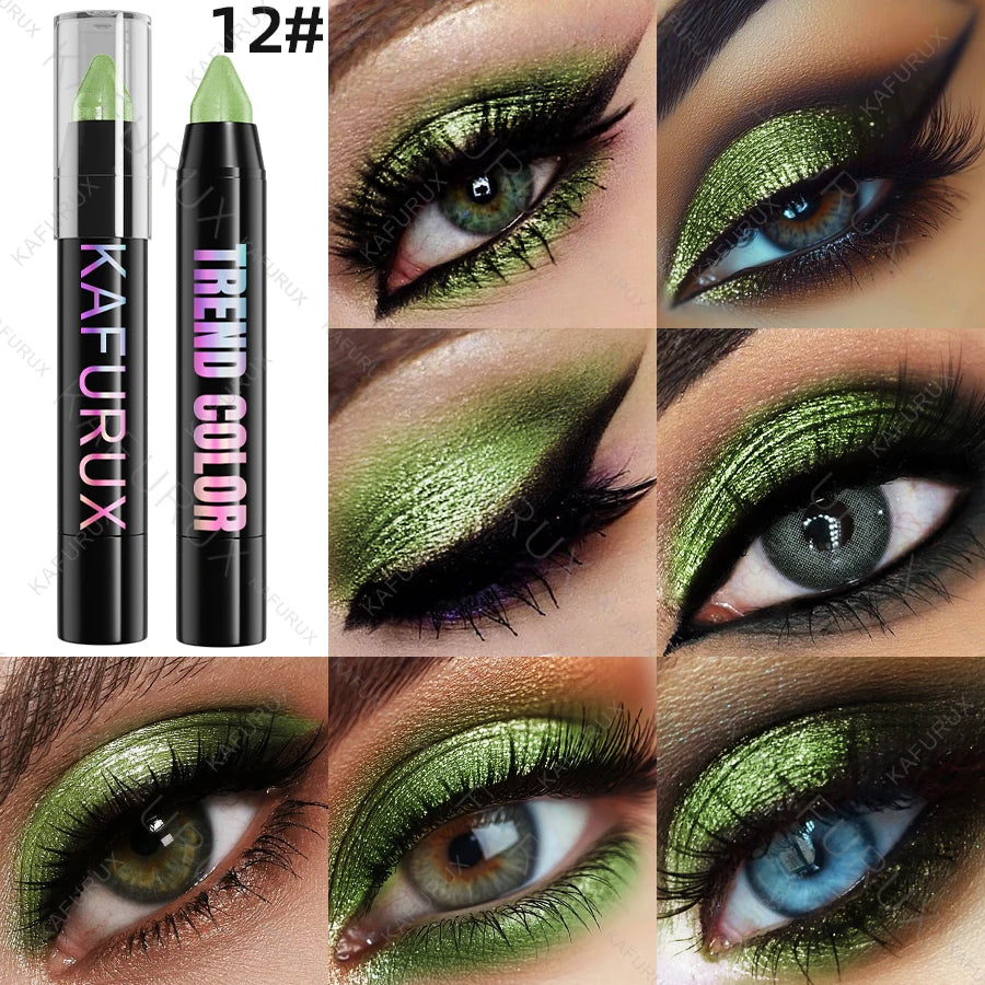 KAFURUX Metallic Glitter Eyeshadow Pencil – Waterproof Shimmer