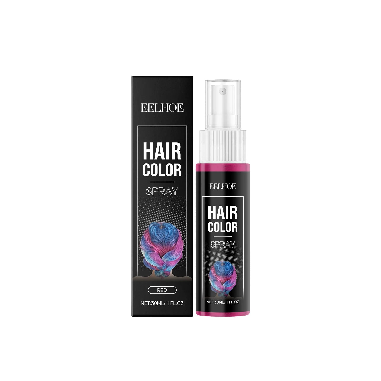 Hair Color Spray Temporary Hair Dye Purple Instant Color Washable Party Cosplay Hair Styling Root Touch Up Costume Wig 30ml Oasis Select Red