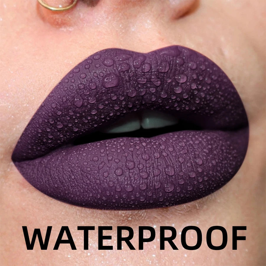 MCD 19-Shade Matte Velvet Liquid Lipstick – Waterproof Lip Glaze