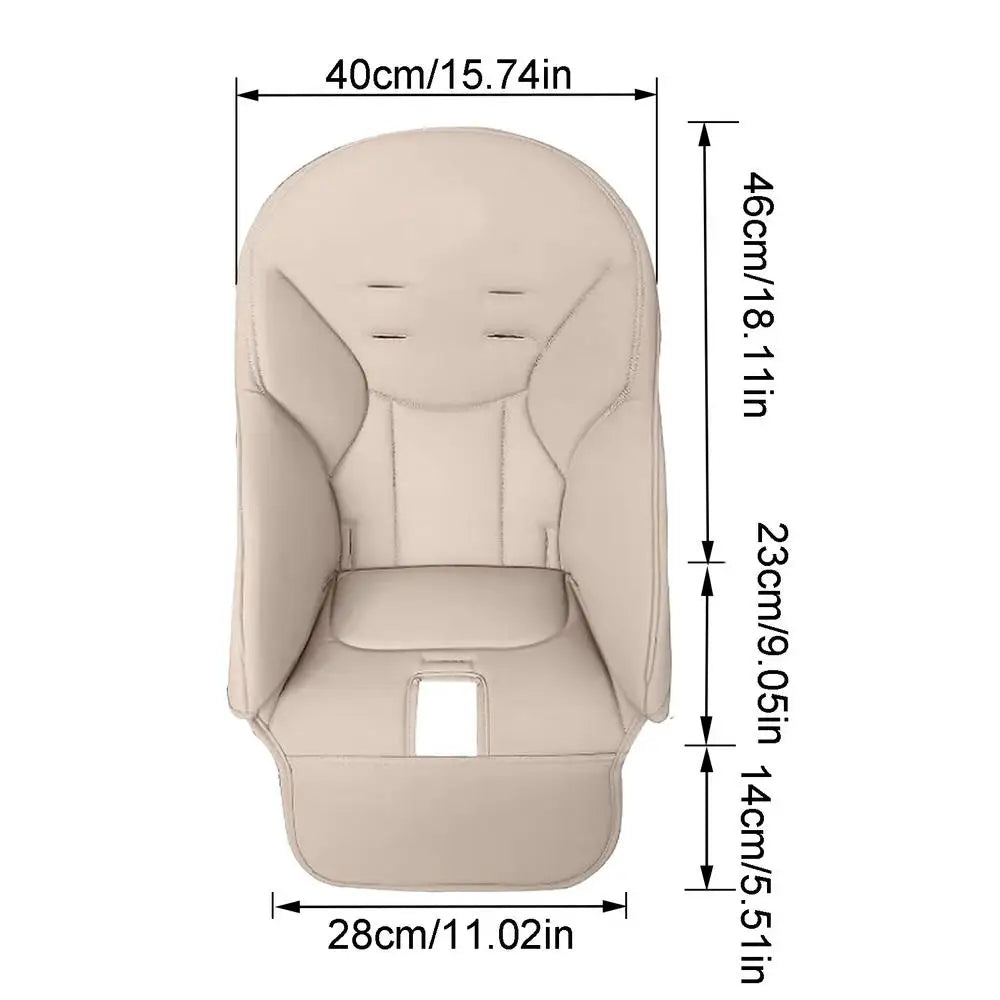 Baby PU Leather Dining Chair Cover Soft Seat Cover Comfortable for PegPerego Siesta Zero3 Baoneo Kosmic Jane Oasis Select Beige