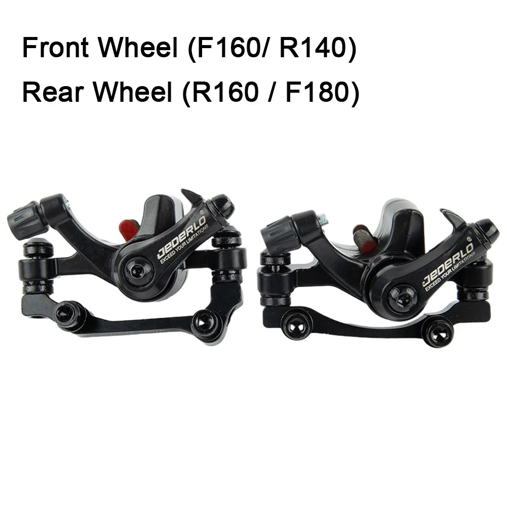 Mechanical Bicycle Disc Brake Front+Rear Caliper MTB Mountain Bike Brake Pad Copper Base All Metal MTB Bike Cycling Accessories Oasis Select Disc Brake)Front Rea