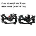 Mechanical Bicycle Disc Brake Front+Rear Caliper MTB Mountain Bike Brake Pad Copper Base All Metal MTB Bike Cycling Accessories Oasis Select Disc Brake)Front Rea