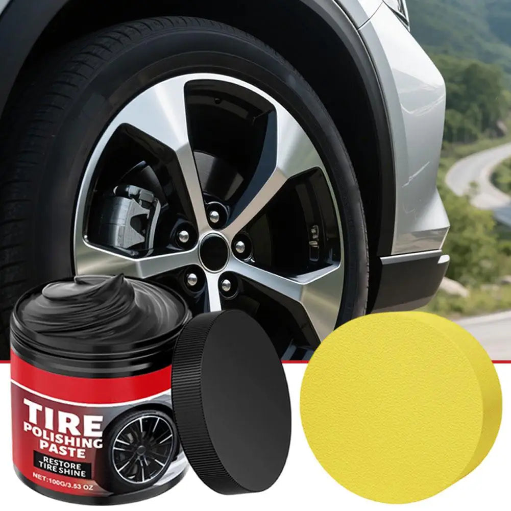 Tire polishing compound Tyre Dressing Paste 1/2/3 PCS Anti-Cracking & UV Protection Gloss Tire Wax Care Kit Oasis Select