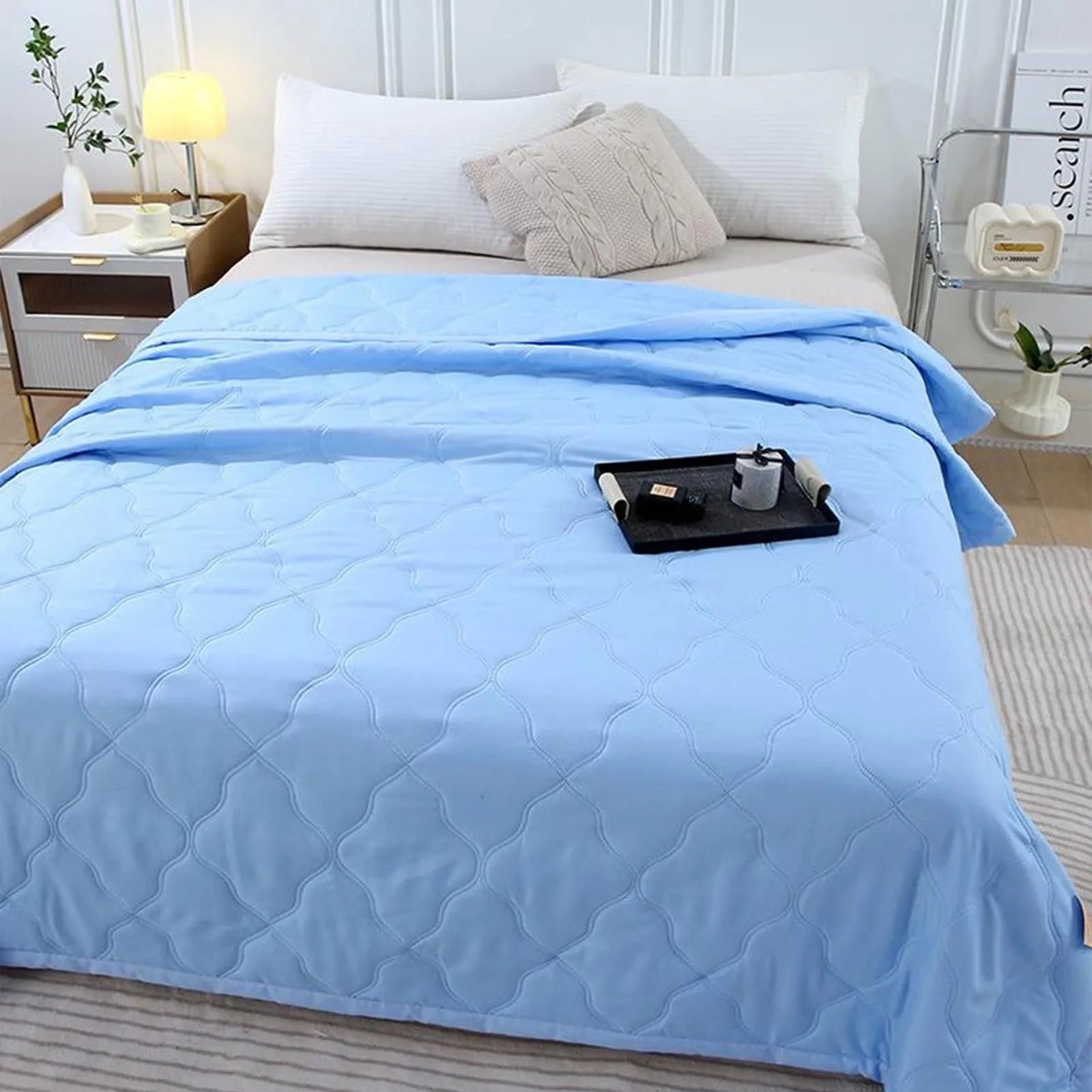 New Double Sided Cooling Blanket Cold Effect Skin-Friendly Conditioning Quilt Spring Summer Breathable Cooler Quilt Oasis Select