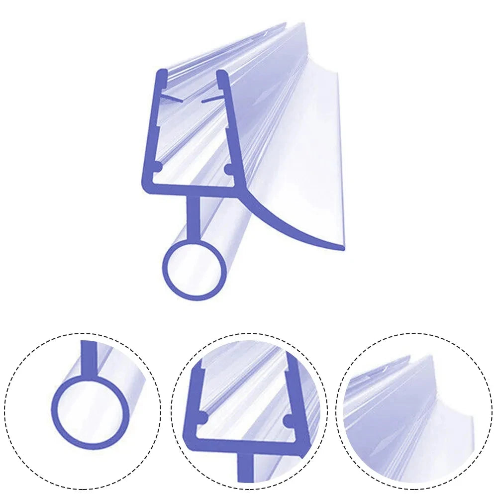 4-6mm Up to 30mm Gap Bath Shower Screen Door Seal Strip Weatherstrip Seal Shower Door Seal Water Deflector Bathroom Accessories Oasis Select