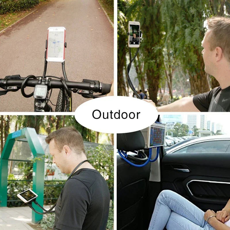 1PC Flexible Hands-free Phone Holder, Lazy Necklace Bracket for Bed, 360° Rotatable Cellphone Stand for iPhone Samsung Xiaomi Oasis Select