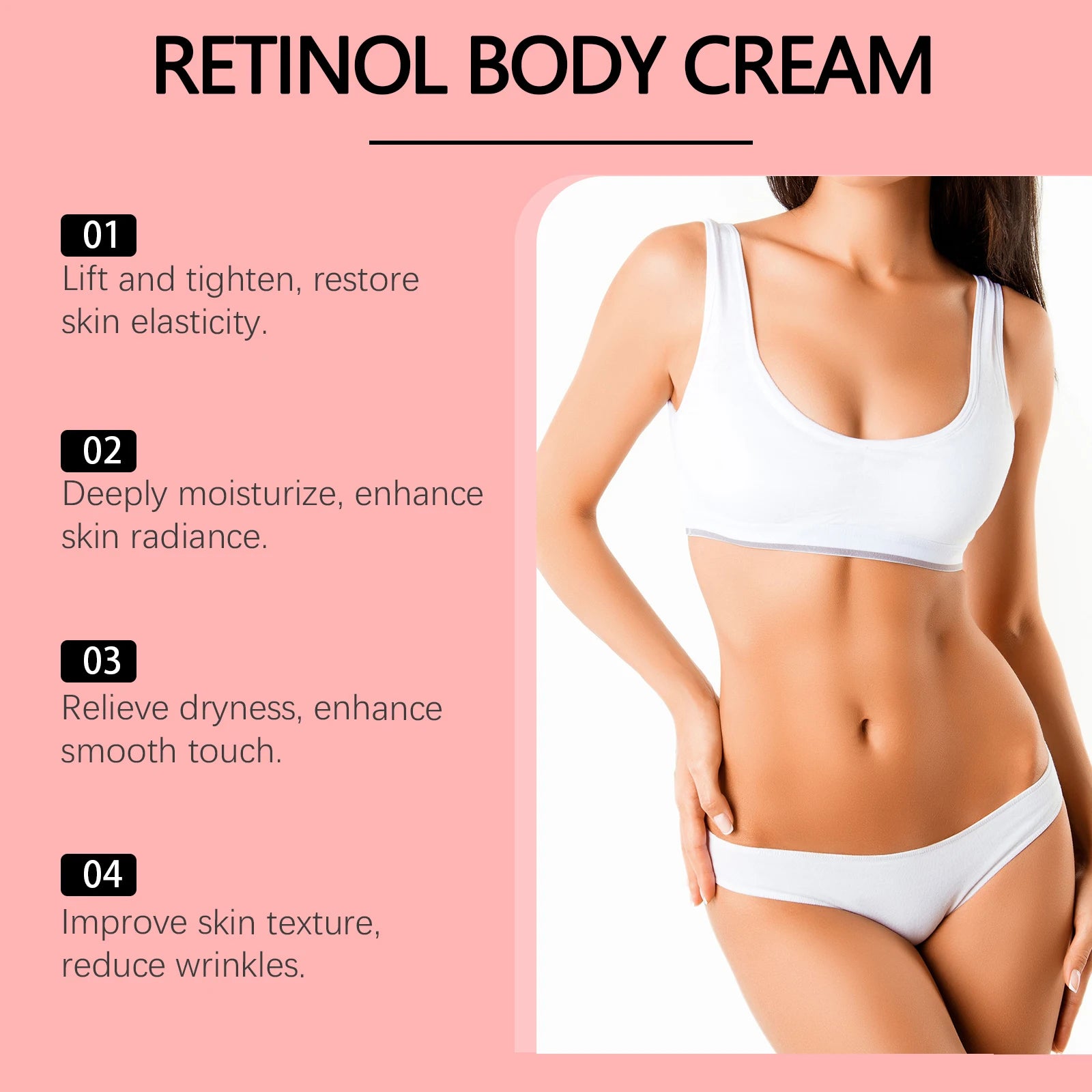 Retinol Firming Body Cream Anti-Wrinkle Tightening Improve Sagging Skin Remove Cellulite Nourish Lift Firming Moisturizing Cream Oasis Select