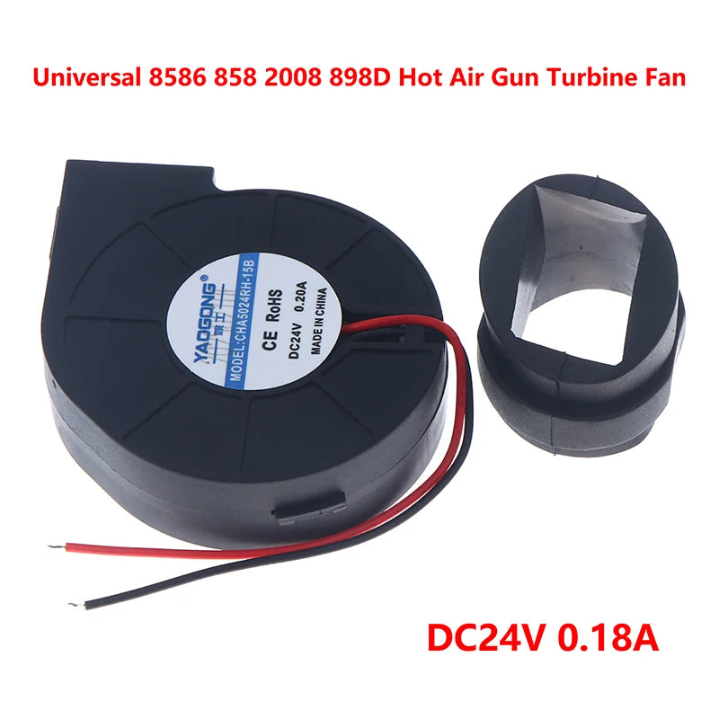 Universal 8586 858 898D Hot Air Gun Turbine Fan 24V Brushless Blower With Fixed Rubber Sleeve Oasis Select