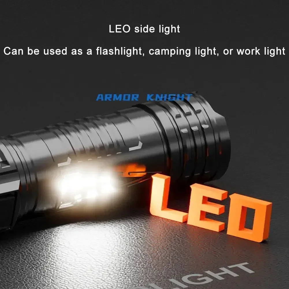 High Strong Power Led Flashlights Tactical Flash Light Torch Ultra Bright Lamp USB Charging Camping Fishing Defensa Zoom Lantern Oasis Select