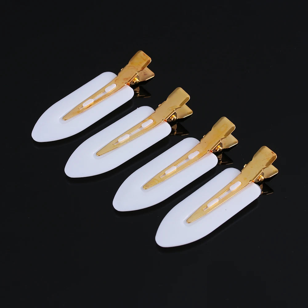 4 Pcs Seamless No Crease Barrettes Makeup Clip No Bend Hair Clip Professional Salon Styling Fixed hairpin Woman Man Hairdressing Oasis Select