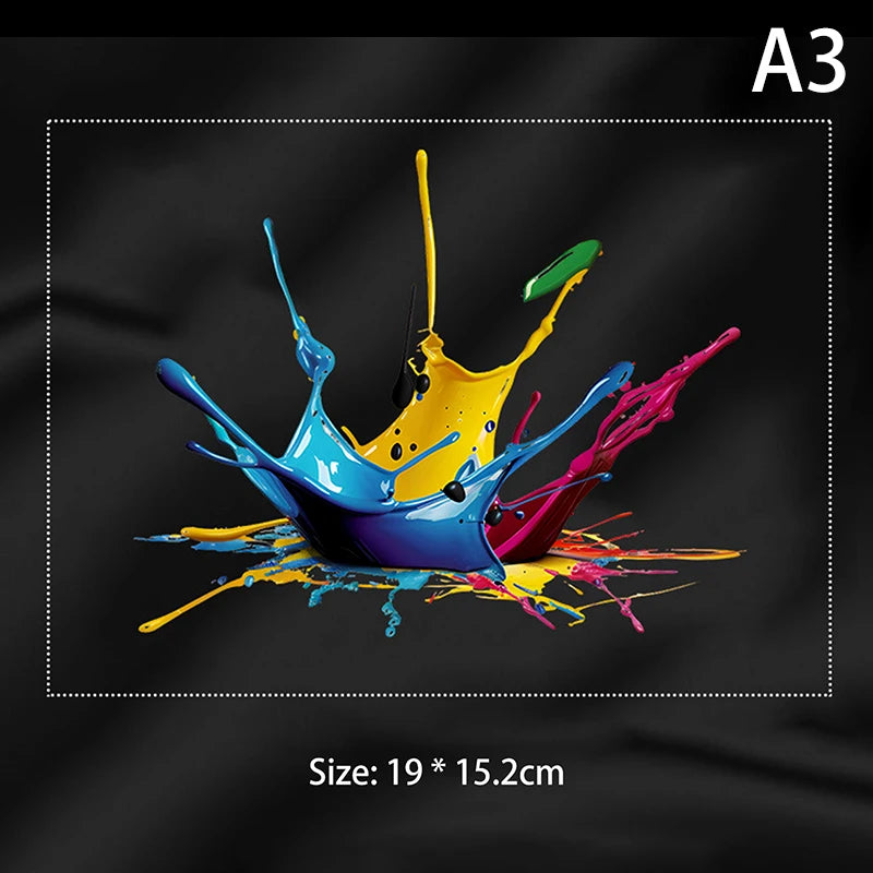 Car Interior Stickers With Dopamine Coloured Fluid Paint Vinyl For Reflective Car Fuel Tank Window Decal Stickers Oasis Select A2-L