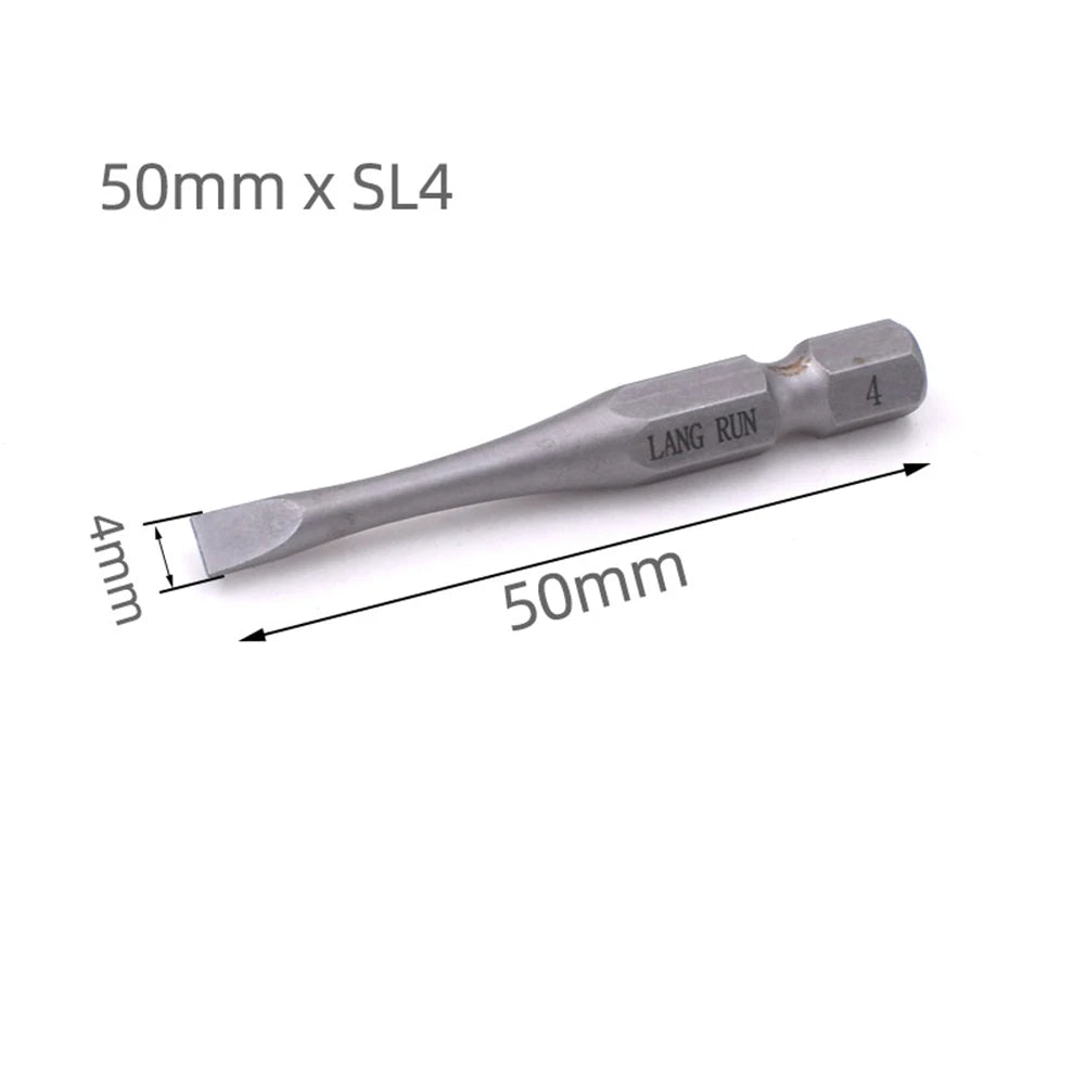 50mm Hex Screwdriver Bits Set – PH1 PH2 PH3 & Slotted SL3–SL6 Screwdriver Bit Set Oasis Select SL4