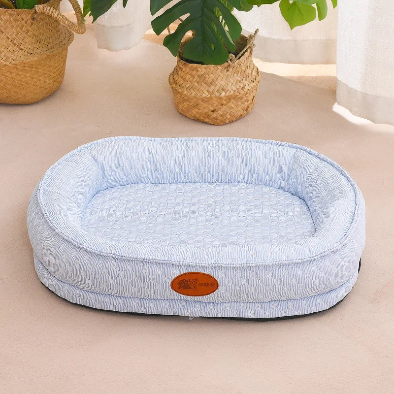 New Spring and Summer All-season Suitable Summer MATS, Pet Beds, Ice Beans, Dog Beds, and Cat Beds Pet Bed Oasis Select sky blue L 60 x50 x12cm